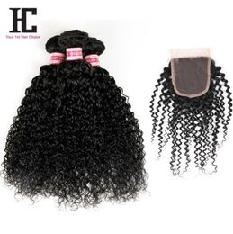 7A Brazilian Virgin Hair With Closure Top Brazilian Kinky Curly Virgin Hair With Closure 2016 Fashion Moda Hair 3 Bundle Deals Wit7562203