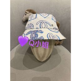 Chanles lady luxury Knitted hat Blue White Dog Series Fisherman HatWinter fashion wear 86BG