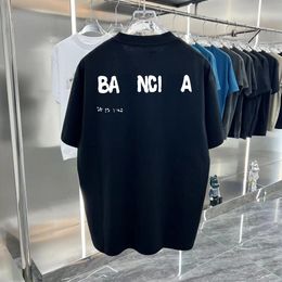 Fashionable Black White Designer of T-shirt Brand Printed Letter Clothing Short Sleeve Spring Summer Tide Men and Women European Code Tops