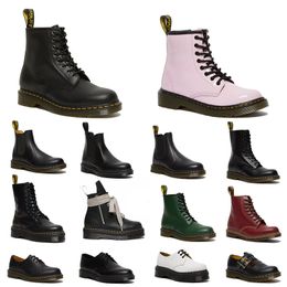 2024 Лучшие модные женские дизайнерские ботинки martins AirWair Ankle martin Boot High doc martens мужские Jadon Smooth Leather Nappa Классические женские ботильоны Низкие лоферы Спортивная обувь