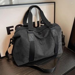 Duffel Bags Faux Suede Travel Bag Handbags Large Capacity Carry On Luggage Men Women Shoulder Outdoor Tote Waterproof Sport Gym