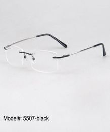 Sunglasses Frames Whole 5507 Whole s 50 Piecelot Rimless Memory Titanium Hinged Optical Eyeglasses Spectacles19880905