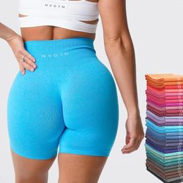 Active Shorts KNITTED LOGO NVGTN Seamless Pro Womens Workout Short Legging Sports Gym Wear Yoga Pants Fitness Squat Proof Train Outfits