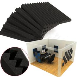 Supplies 12 PCS Acoustic Wedge Studio Soundproofing Foam Wall Tiles 12" X 12" X 1" Inches