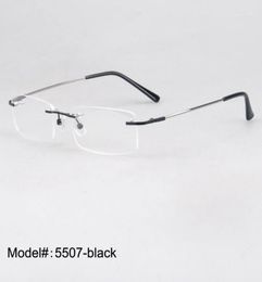 Sunglasses Frames Whole 5507 Whole s 50 Piecelot Rimless Memory Titanium Hinged Optical Eyeglasses Spectacles15954141
