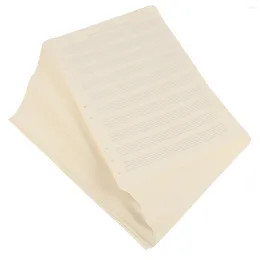 Sheets 3mm 10 Rows Manuscript Paper Loose- Leaf Practical Composition Notebook Empty Refill For Students Staff