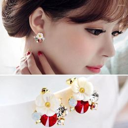 Stud Earrings European And American Zircon Christmas Women's Elegant High End Fashion Colourless Style Gift