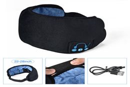 Wireless Bluetooth 50 Earphone Sleep Mask Sport Headband Soft Headphone Sleeping Headset For Listenting Music with Mic4657814