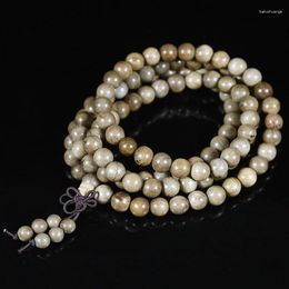 Strand Natural 8mm Wood 108 Prayer Beads Mala Bracelet Necklace For Women Fashion Exquisite Wristband Meditation Charms