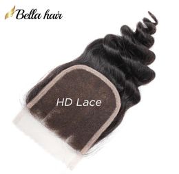 Malaysian Lace Closure Loose Wave Human Virgin Hair Closure 3 Part Wavy Hair Closure Extension 4x4 Natural Color 826 Inch8227032