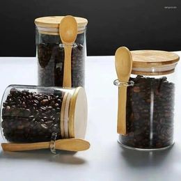 Storage Bottles Overnight Oats Jars Glass Sealed Jar With Lid And Spoon Mason Food Container For Cereal Fruit Milk Salad