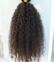 brazilian curly hair weft clip in human extensions unprocessed natural black brown color 9pcs 1set afro kinky curl9442014