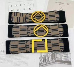 Fashion Obi Belt Women Waistband Designer Letter Brand Wide Belts For Ladies Dress Accessories Elastic Waist Girdle Top PU Leather4941603