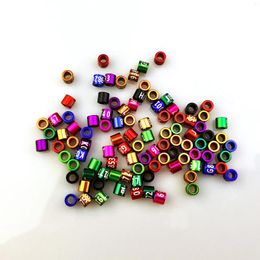 Other Bird Supplies 25PCS/lot Closed 2.6mm Finch Rings (Non-Custom Random-Character Color-Mixture) Aluminium Leg Bands