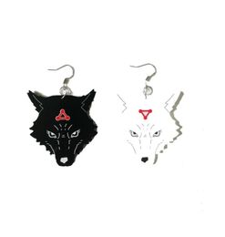 Dangle Chandelier Jujutsu Kaisen Cosplay Anime Earrings Black White Divine Dogs Megumi Fushiguro4831594