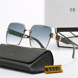 Designer Sunglasses For Women Men Sunglasses Fashion Classic Sunglass Polarised Pilot Oversized Frame Women SunGlasses UV400 Eyewear PC Polaroid Glasses 9175