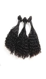 Brazilain Fumi Human Hair Wet And Wavy Curl 820inch African Virgin Hair Extensions Fumi Water Wave Curly Natural Color2961138