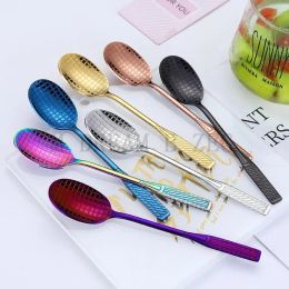 Creative Tennis Racket Spoon Stainless Steel Ice Cream Spoons Teaspoons Household Kitchen Tools For Business Gift ZZ