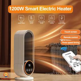 Home Heaters Portable Heater 1200W Electric Heater Space Heater with Remote Control Touch Screen Timing Electric Warmer Handy Heater for Home J240102