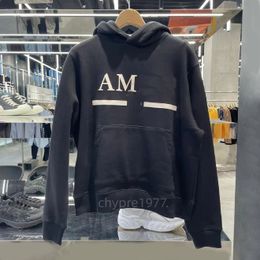 Amis Mens hoodie 100% Cotton Designer sweater hoodies Pullover Sweatshirts Hip Hop Letter Print Tops