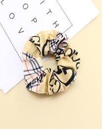 3 Colours Designer Brand Fashion Luxury Hair Rings Logo Letters Printed Rubber Bands Large Intestine Ring Head Rope Women Fabric He9912852