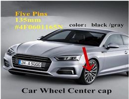 4PCS Wheel Hub Cap Centre Cover 135mm ABS Hub Cap Logo sline 4F0601165 4F0601165N for A4L A6L Car Styling2269906