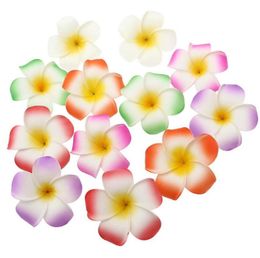 Whole 35 Inch Hawaiian Plumeria Flower Hair Clip Foam Hair Accessory Decoration 12Pcslot 8140720