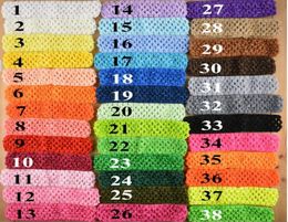 38Colors Whole HiQuality 15INCH Newborn Infant baby girl Top TuTu crochet headband Hair Bow100PCS3430665