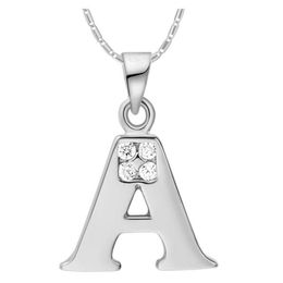 Fashion English Letter Necklace Pendant Alphabet Letters A-R Crystal White Gold Friendship Lover Christmas Gifts Necklaces221S