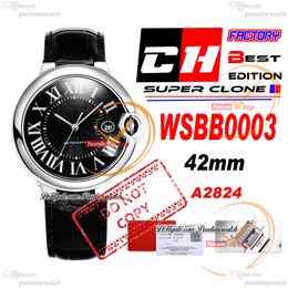 CHF WSBB0003 A2824 Automatic Mens Watch 42mm Black Texture Dial Leatehr Strap Best Edition 36mm 33mm Swiss Quartz Ladies Watches 26 Styles Womens Puretime A04