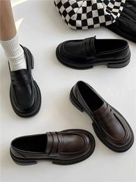 Dress Shoes Japanese Small Leather Female Spring British Style Retro Thick Bottomed Lefou A Stirrup Jk Uniform Single