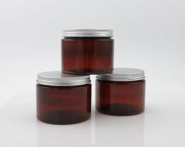 20 X 200ml Empty Amber PET Jar With Aluminium Cap Seal01235402882