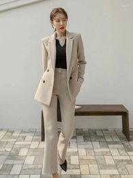 Women's Two Piece Pants Insozkdg Oversize Ladies Office Black Formal Business Women Work Wear Blazers Suits Professional Career Interview