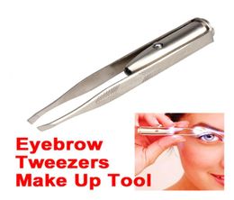 Make Up Led Light Hair Eyebrow Tweezers Eyelash Face hair Removal Remove Stainless Steel Eyebrow Tweezers Tools 9332754