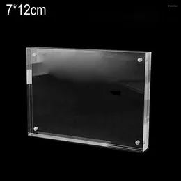 Frames Po Frame Unique Design Clear Acrylic Magnetic Poster Display Stand Holder For Desktop Or Wall