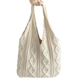 Evening Bags Knitted Shoulder Shopping For Women 2024 Vintage Girls Tote Shopper Bag Large Female Handbag Versatile Crochet