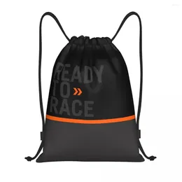 Shopping Bags Custom Ready To Race Drawstring Bag Women Men Lightweight Enduro Cross Motocross Bitumen Bike Life Sports Gym Storage Backpack