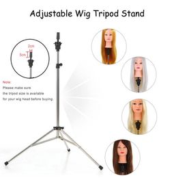 Adjustable Hair Wig Stand Hairdressing Manikin Tripod Stand Salon Hairdresser Training Mannequin Head Holder Clamp False Head Mold6048036