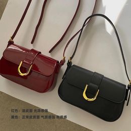 Evening Bags Women Buckle Hobo Bag Fashion Messenger Strap Adjustable Patent Leather Shoulder Vintage Tote Handbag Girl Stylish Purse