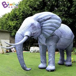 Swings Custom Made Outdoor Advertising Inflatable Simulation Animal Elephant Cartoon realistic Models For Zoo Amusement Park Decoration W