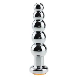 Toys Metal 5 Balls Anal Dildo Anal Sex Toys Bum Butt Plugs Adult Sex Products for Women Men Anal Male Masturbation Female Erotic Toys