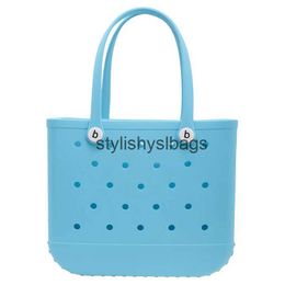 Beach Bags Waterproof Soft EVA Punched Bag Handbag Summer Water Park Tote Swimming Suit Towels Organizer Shoulderstylishyslbags6