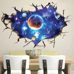 Stickers Creative 3D new fantasy sky wall stickers living room TV wall wallpaper background decorative painting PVC stickers