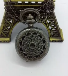 Pocket Watches Small Size Black Spider Web Watch Necklace Antique For Xmas Gift Vintage Steampunk {Small