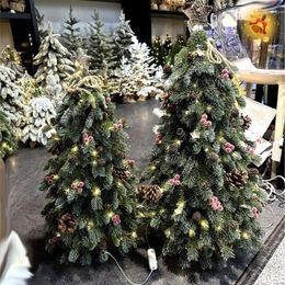 Christmas Decorations 45cm 55cm 65cm 75cm Home Desktop Decoration Light Artificial Norbeson Mini Tree PE Mixed Miniature Ornaments