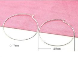 20pcslot 925 Sterling Silver Hoop Huggie Earrings Jewelry Findings Components For DIY Craft Gift WP12670349568109652