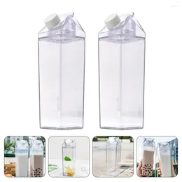 Water Bottles 2 Pcs Milk Bottle Durable Storage Container Plastic -proof Practical Household Leak-proof