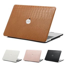 Bags Laptop Bags Leather Laptop Case For MacBook Air 13.3 Hard Cover M2 M1 Protective Cover A2442 14 Pro Notebook PU Sticker Shell Skin