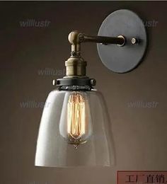 Lamps wall lamp yc glass wall sconce mirror lamp factory lamp loft industrial style dinning room living room hotel cafe bar light vintag