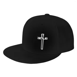 Ball Caps Cross Print Baseball Cap Christian Gifts Hiphop Style Hat For Men Women Kids Daily Use Accessories To Carry One Size